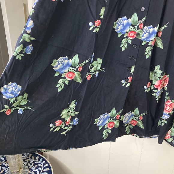 Vintage Deadstock a line paneled button down floral skirt new never worn - Picture 7 of 9